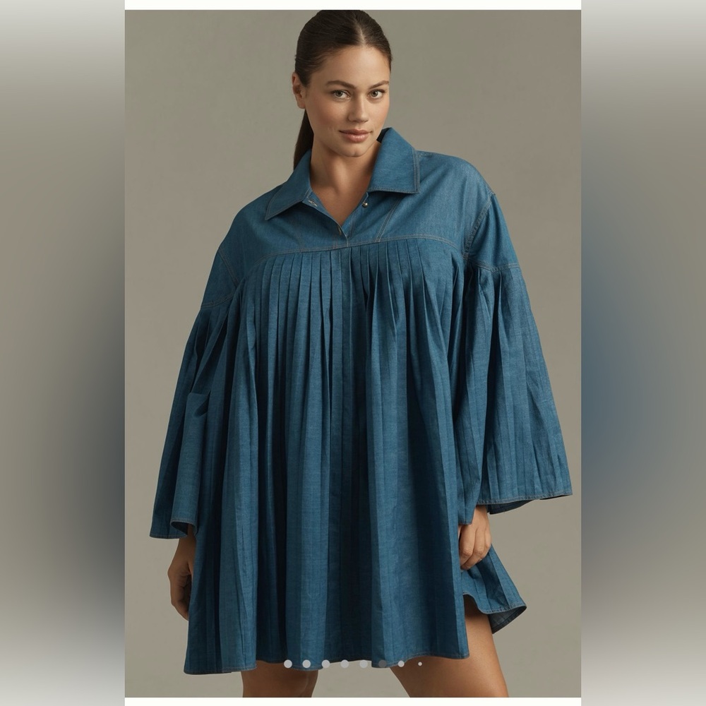 Anthropologie Forever That Girl Katherine Denim Swing Mini Dress